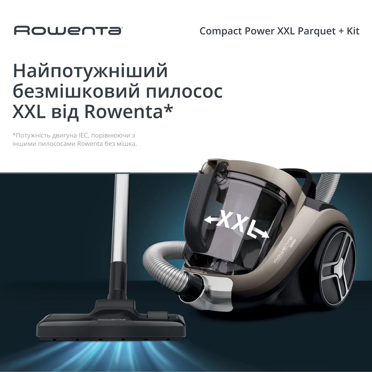 Пилосос безмішковий Rowenta Compact Power XXL Animal Kit RO4B50EA