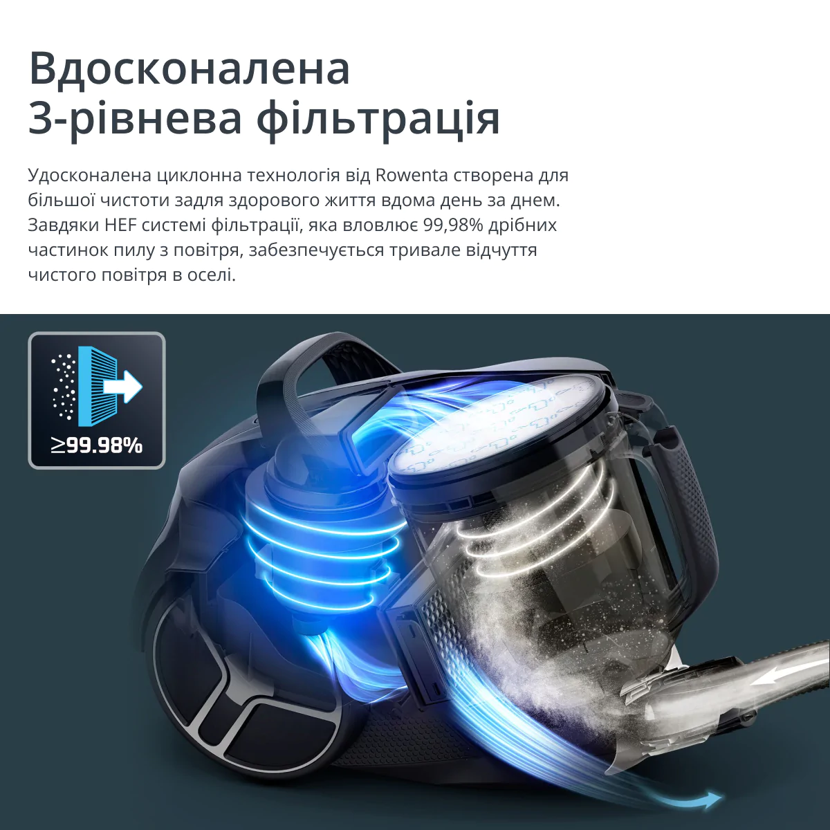 Пилосос безмішковий Rowenta Compact Power XXL Parquet RO4B36EA