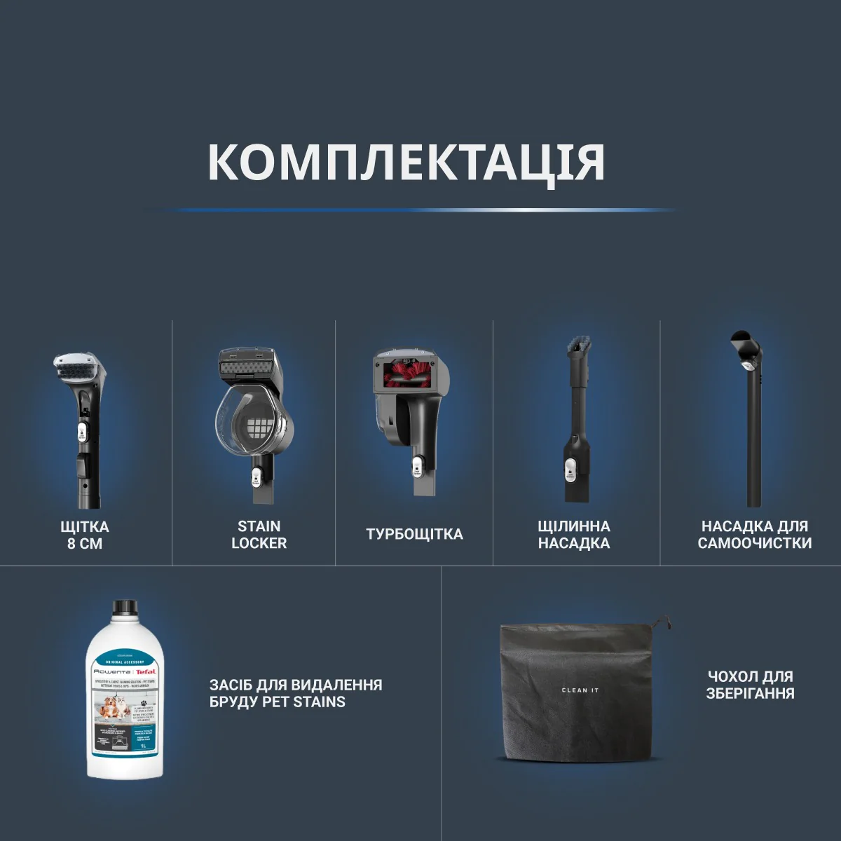 Мийний пилосос-плямовивідник Rowenta Clean It&nbsp;Hot & Cold IN7021F0