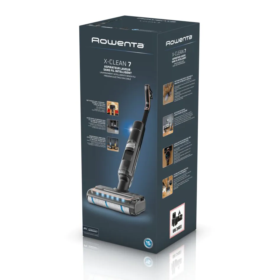 Миючий акумуляторний пилосос для твердої підлоги Rowenta X-CLEAN 7 GZ5736E0
