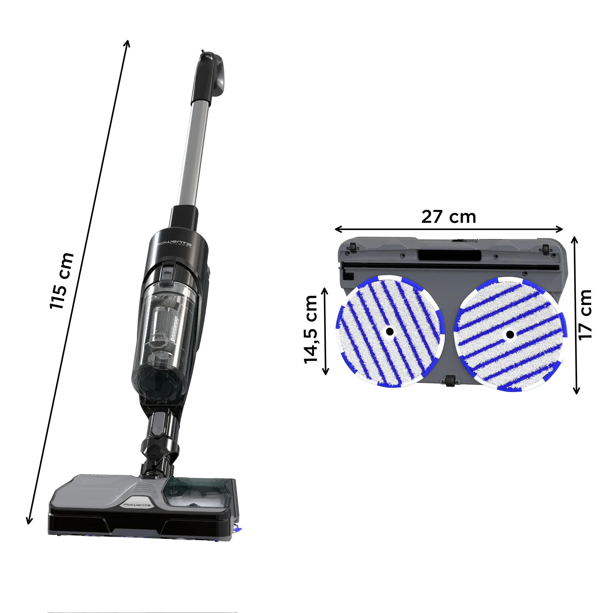 Миючий акумуляторний пилосос Rowenta X-Combo 2в1 GZ3039WO