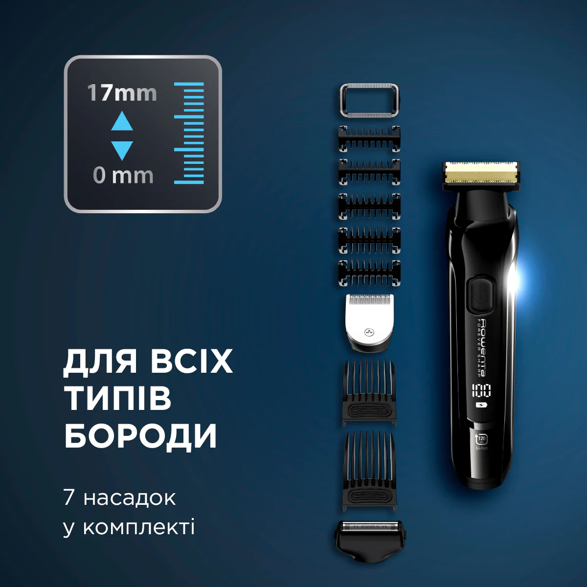 Тример універсальний Rowenta Forever Sharp Ultimate (12 в 1) TN6201F4