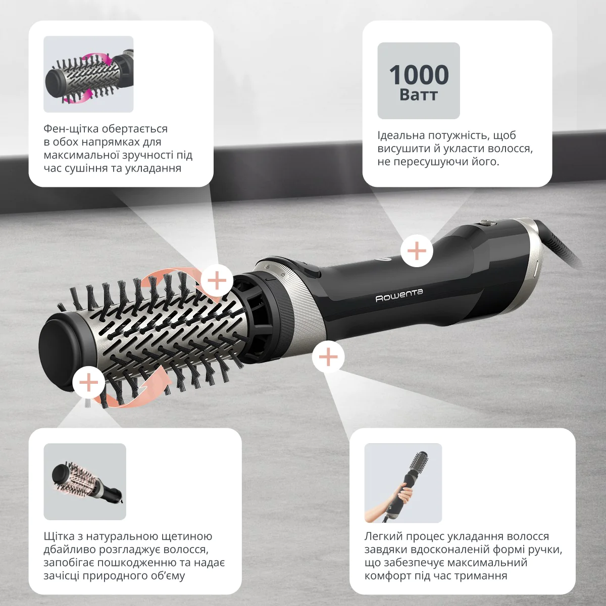 Фен-щітка Rowenta Renewal Brush Activ UB9540F0